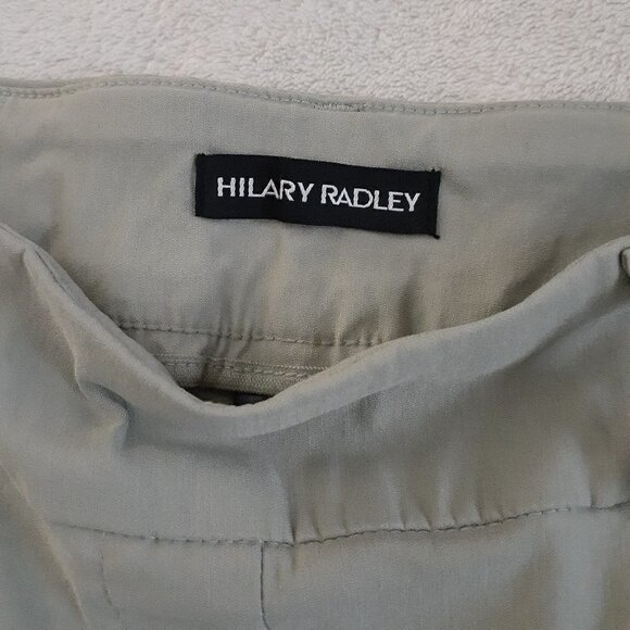 Hilary Radley Women's Size Medium Light Khaki Green Pull On Bermuda Shorts - Picture 2 of 6